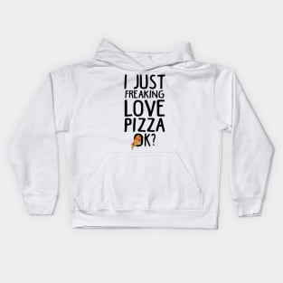 Love Pizza Funny Pizza Gift Kids Hoodie